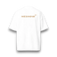 NESHOW white oversized t-shirt made from 320 gsm sustainable cotton with black logo on back.