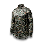 قميص أخضر بأكمام طويلة بطبعة الفهد