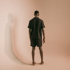 قميص كتان ناعم بأكمام قصيرة