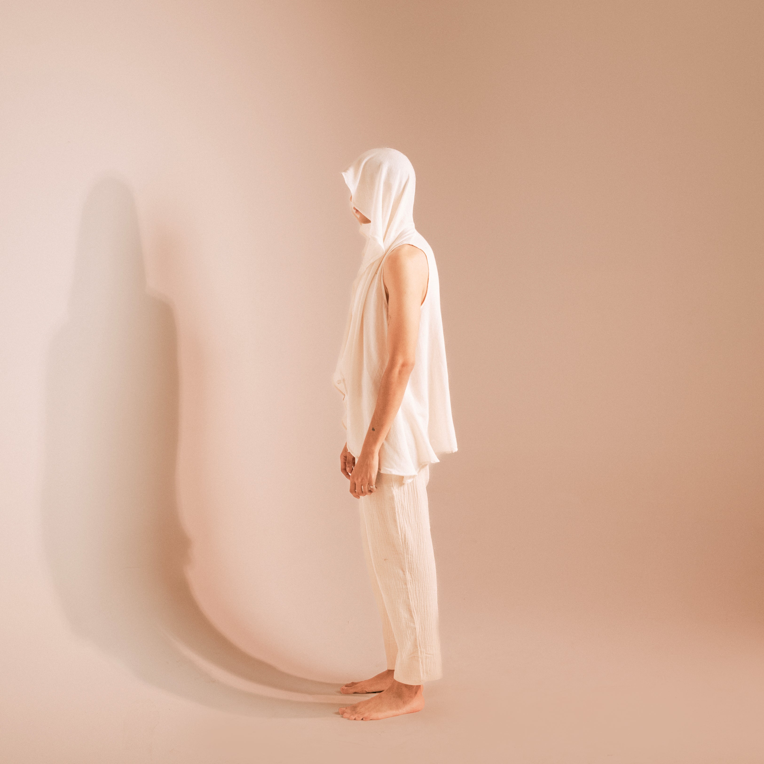 Mesh Cotton Cardigan With Hood