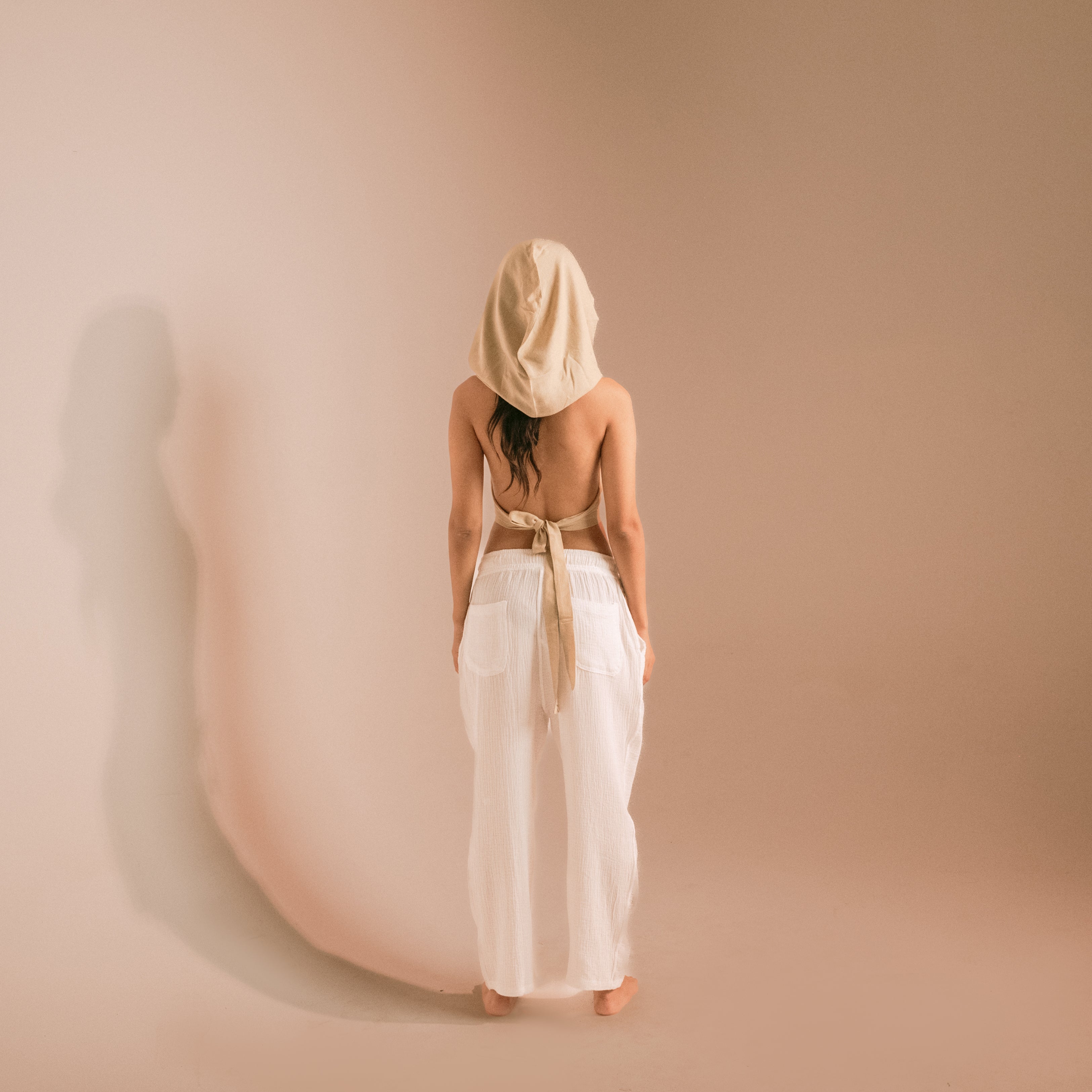 توب بغطاء رأس من القطن الشبكي