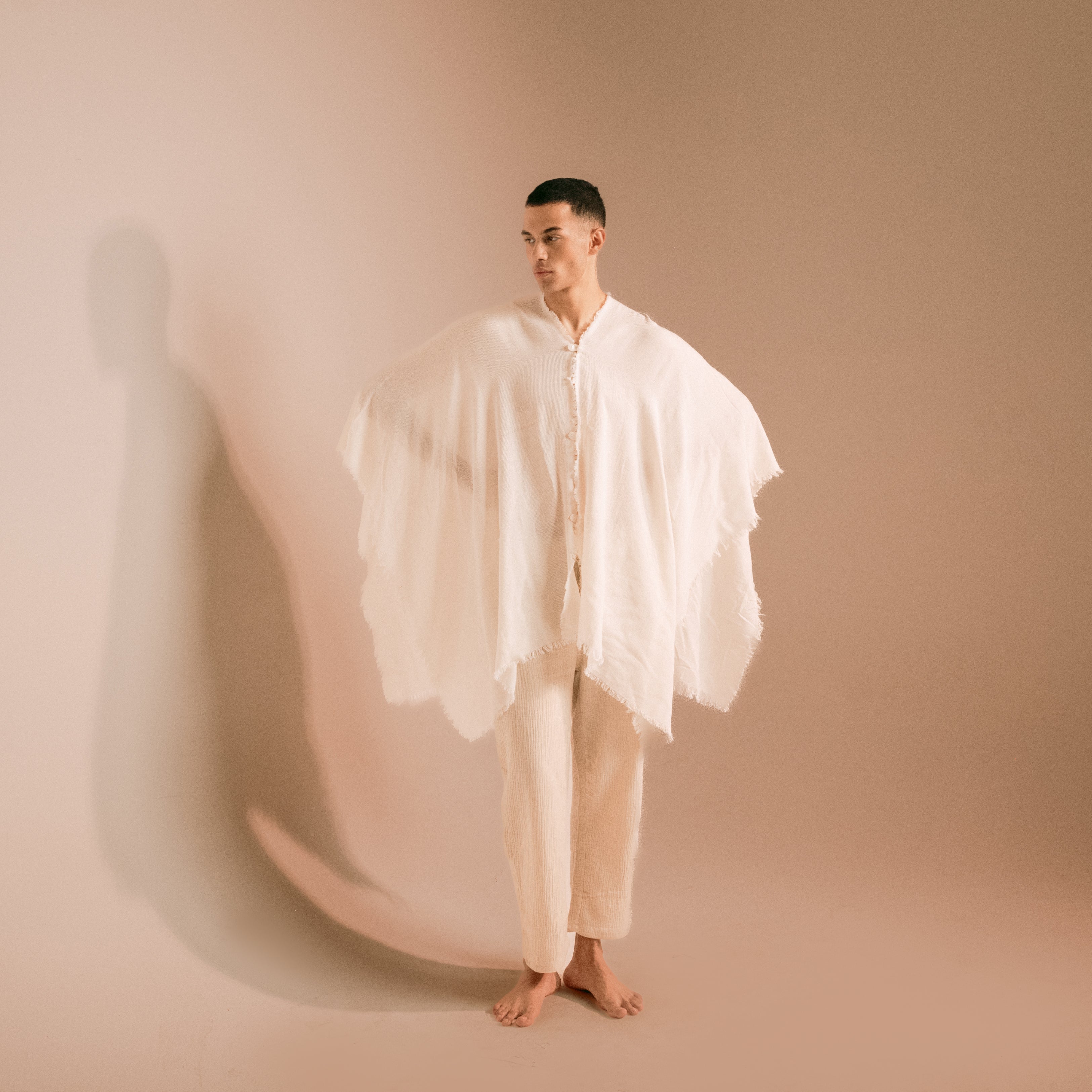 Mesh Cotton Poncho