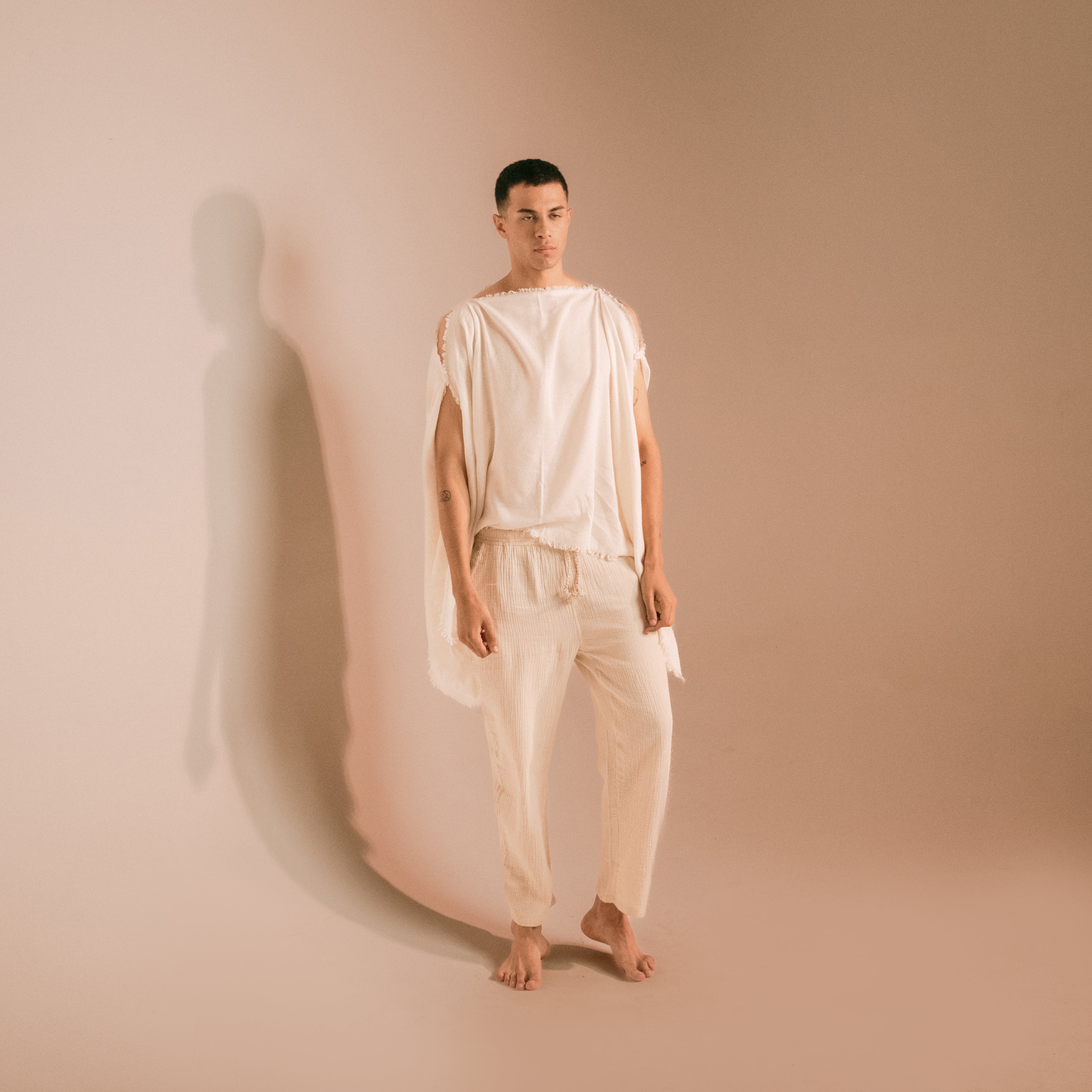 Mesh Cotton Poncho