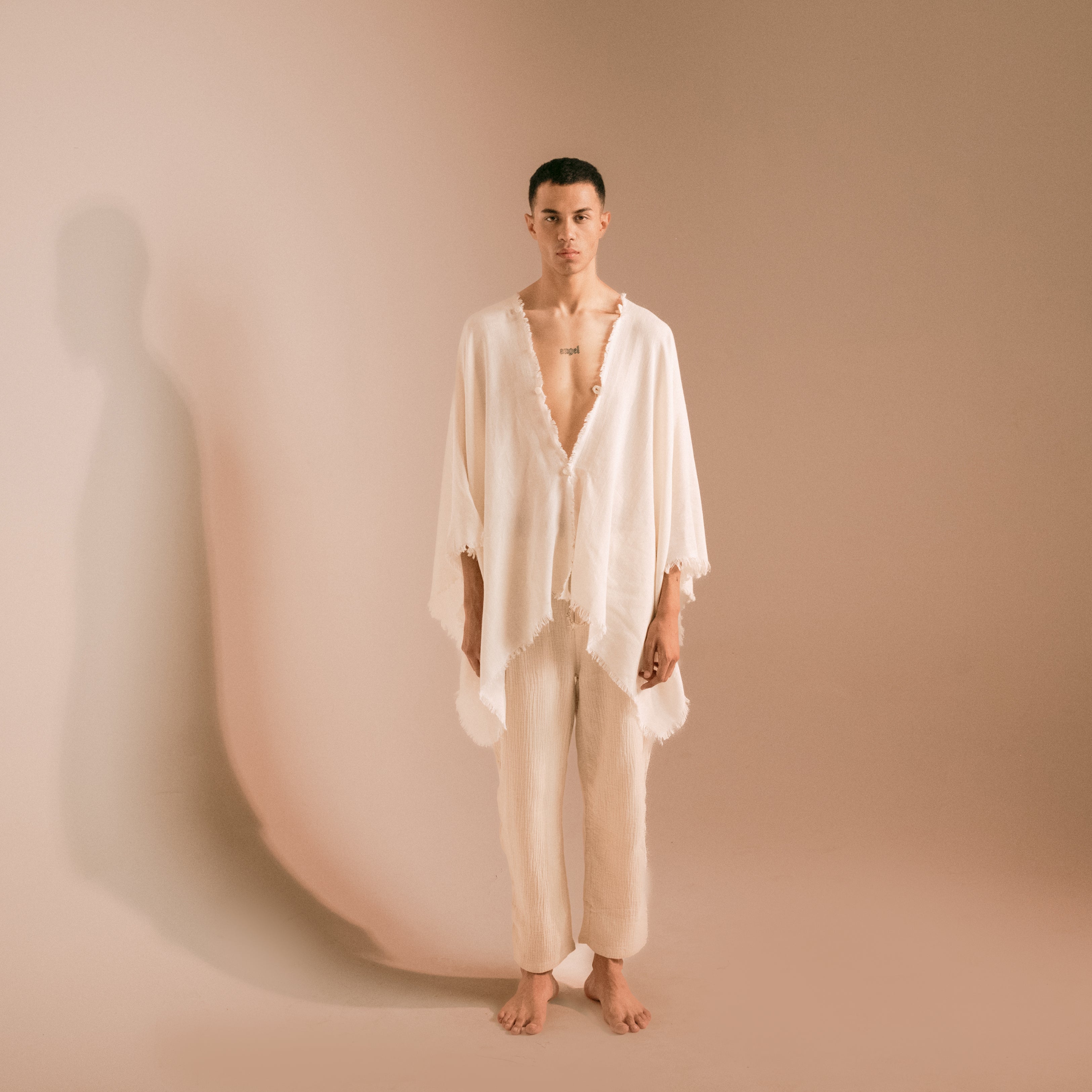 Mesh Cotton Poncho