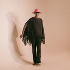 Mesh Cotton Poncho