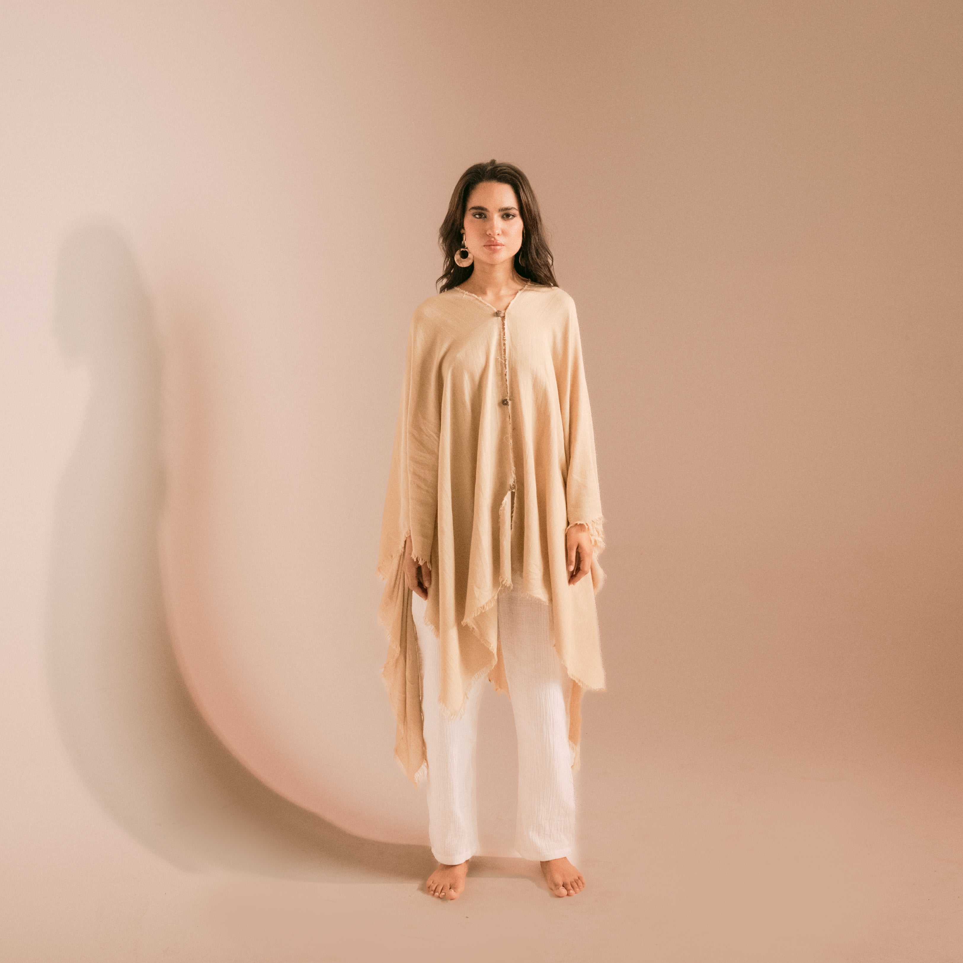Mesh Cotton Poncho