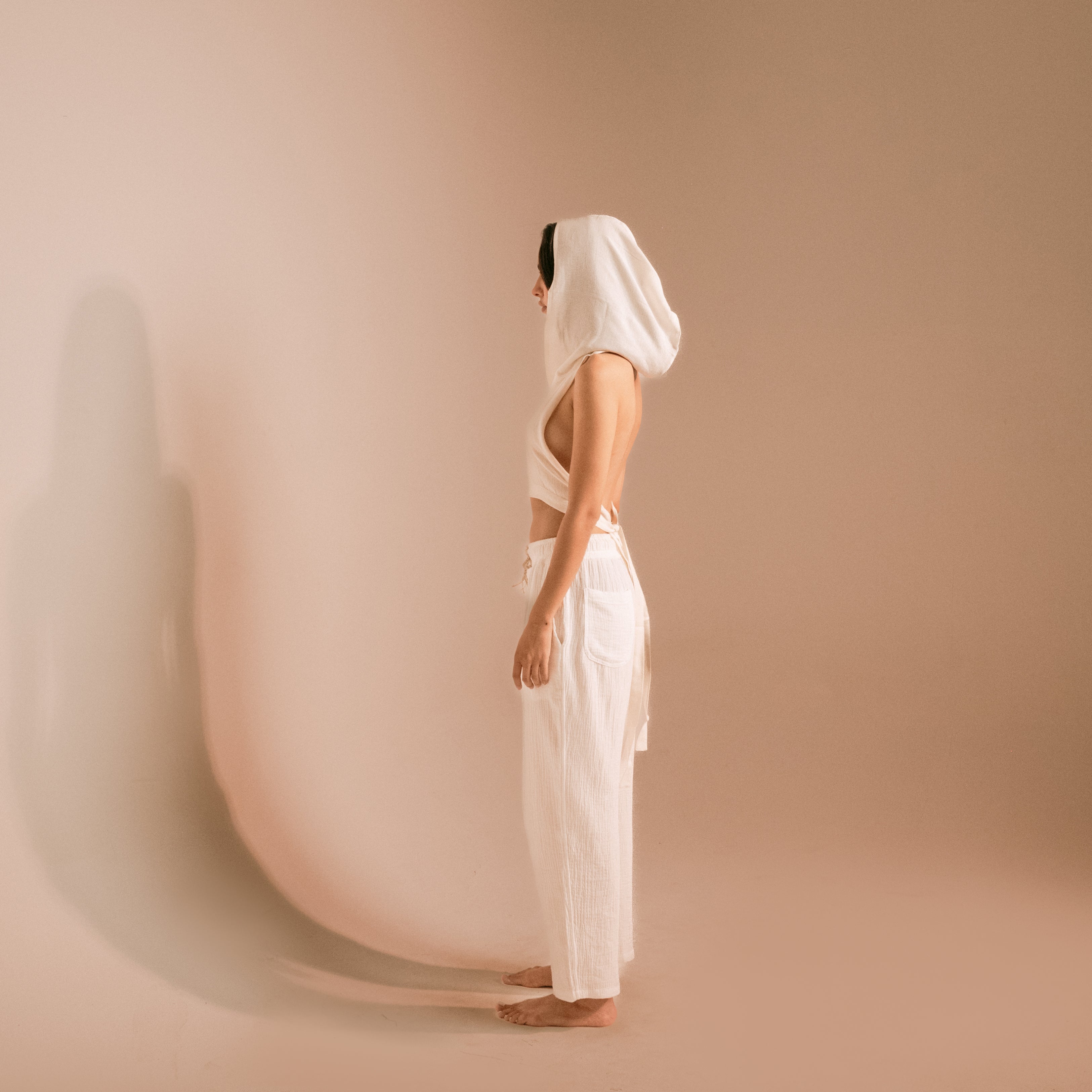 توب بغطاء رأس من القطن الشبكي