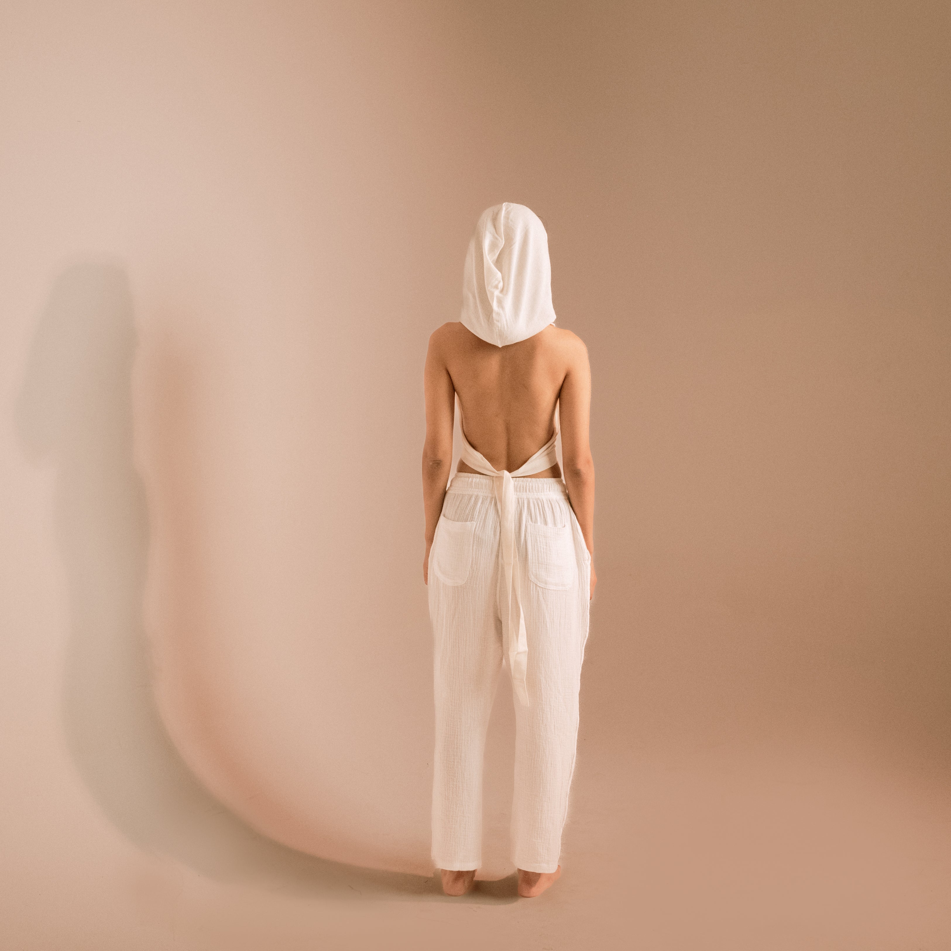 توب بغطاء رأس من القطن الشبكي