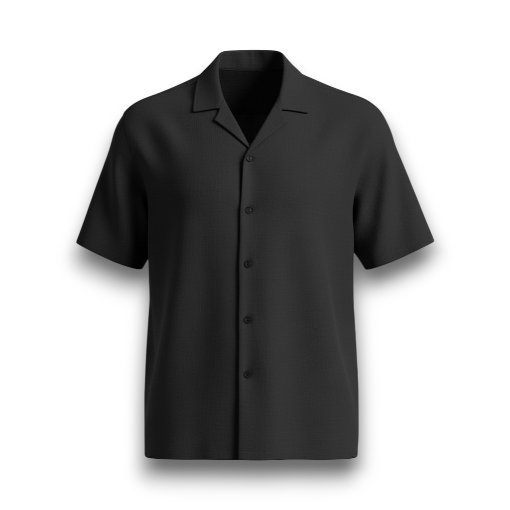 قميص كتان ناعم بأكمام قصيرة