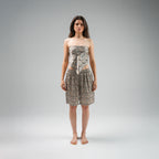 Beige Leopard Shorts