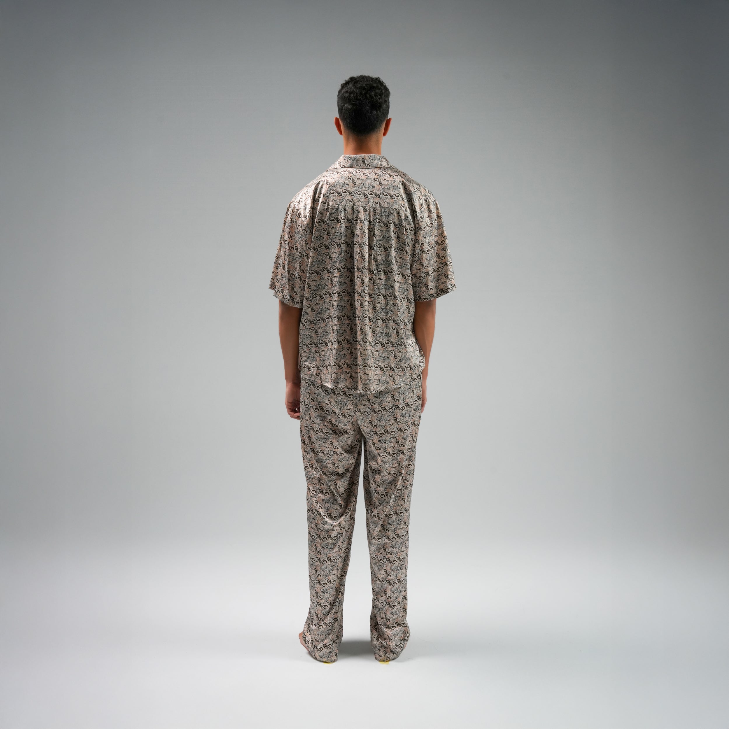 Beige Leopard Camp Shirt