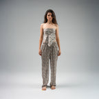 Beige Leopard Trousers