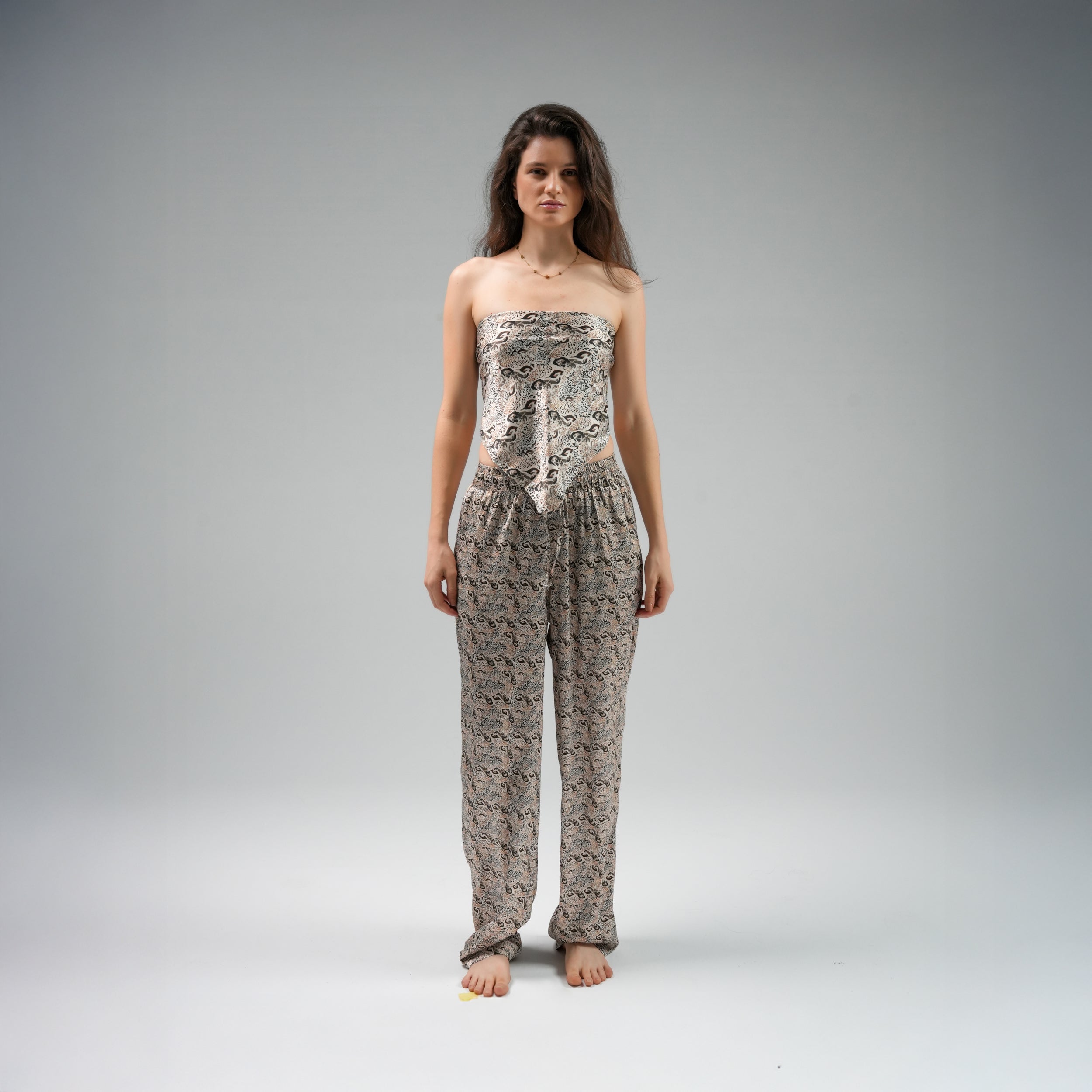 Beige Leopard Trousers