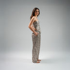 Beige Leopard Trousers