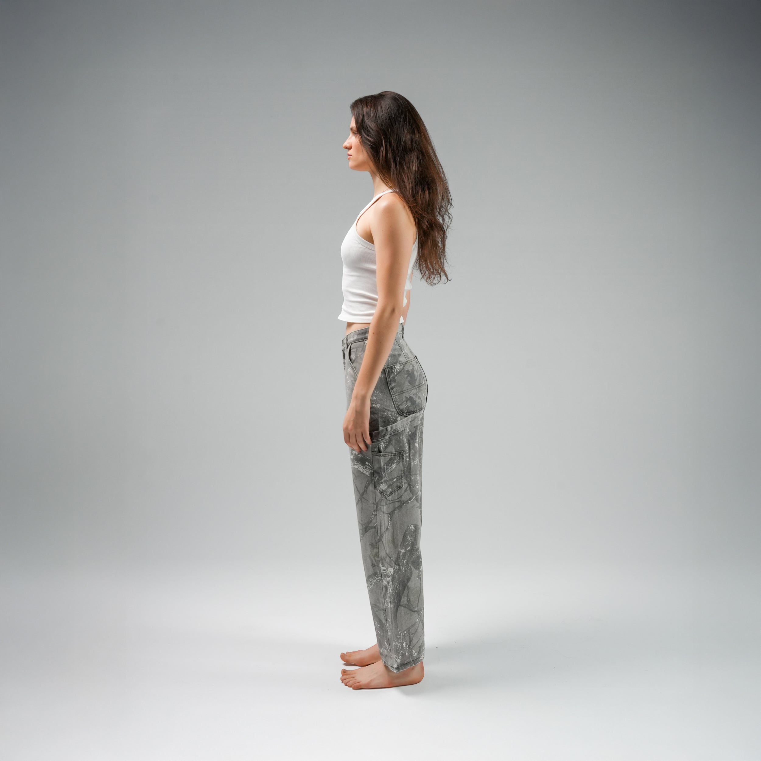 Printed Camouflage Carpenter Jeans