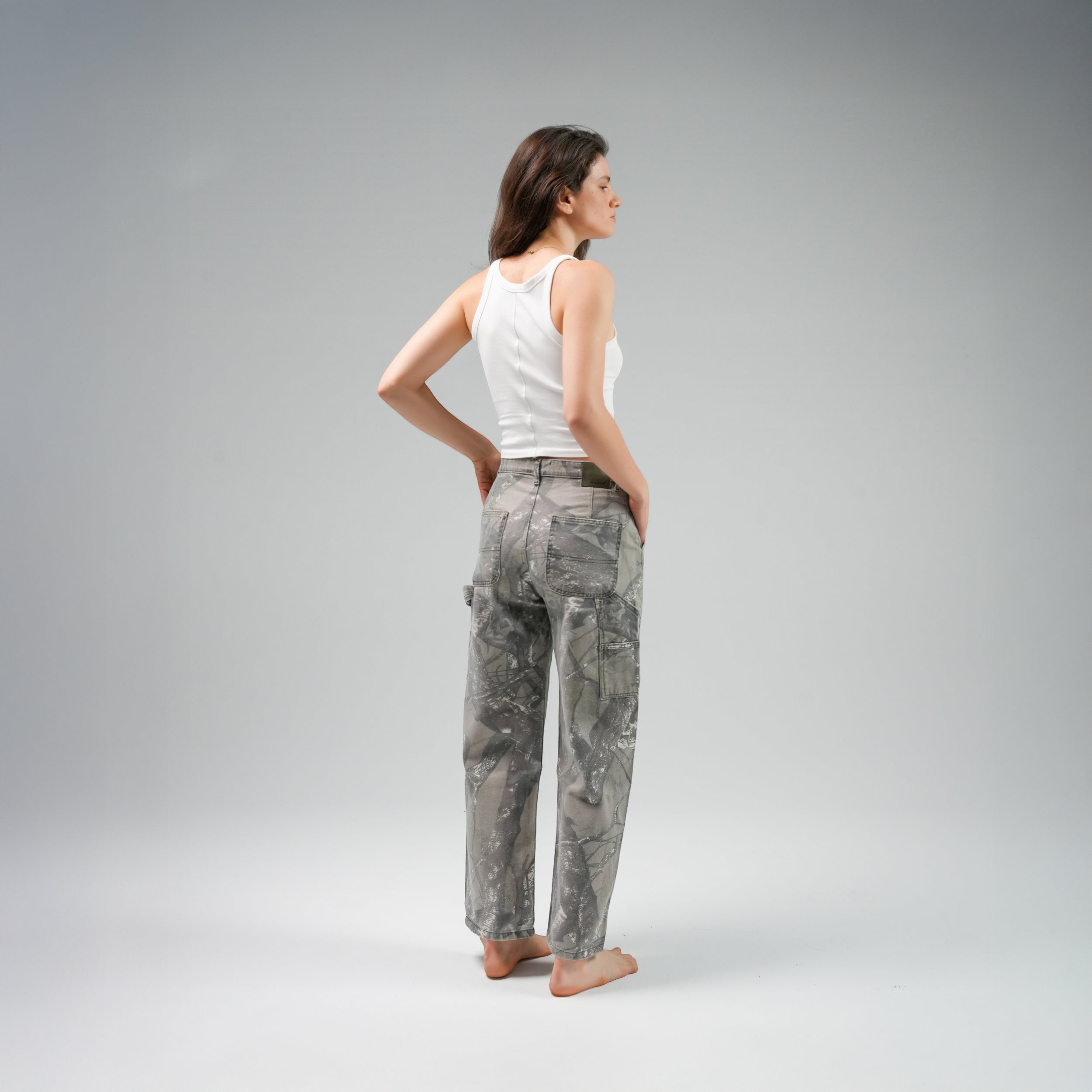 Printed Camouflage Carpenter Jeans