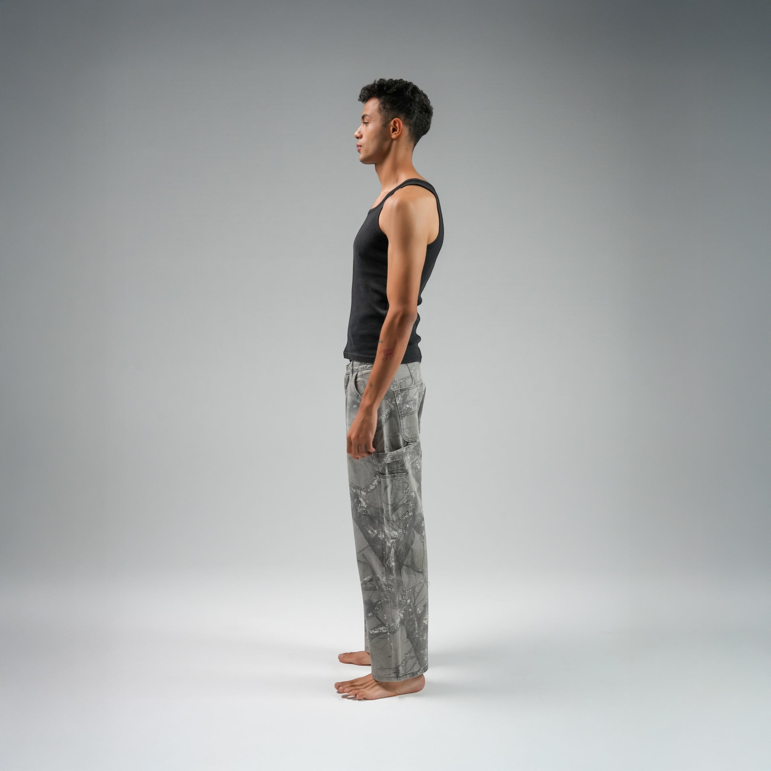 Printed Camouflage Carpenter Jeans