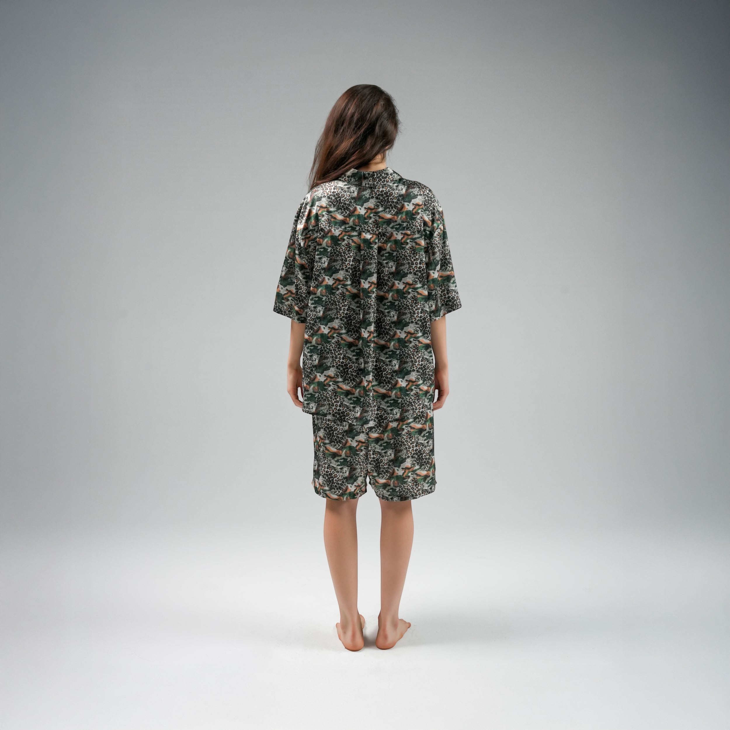Green Leopard Camp Shirt