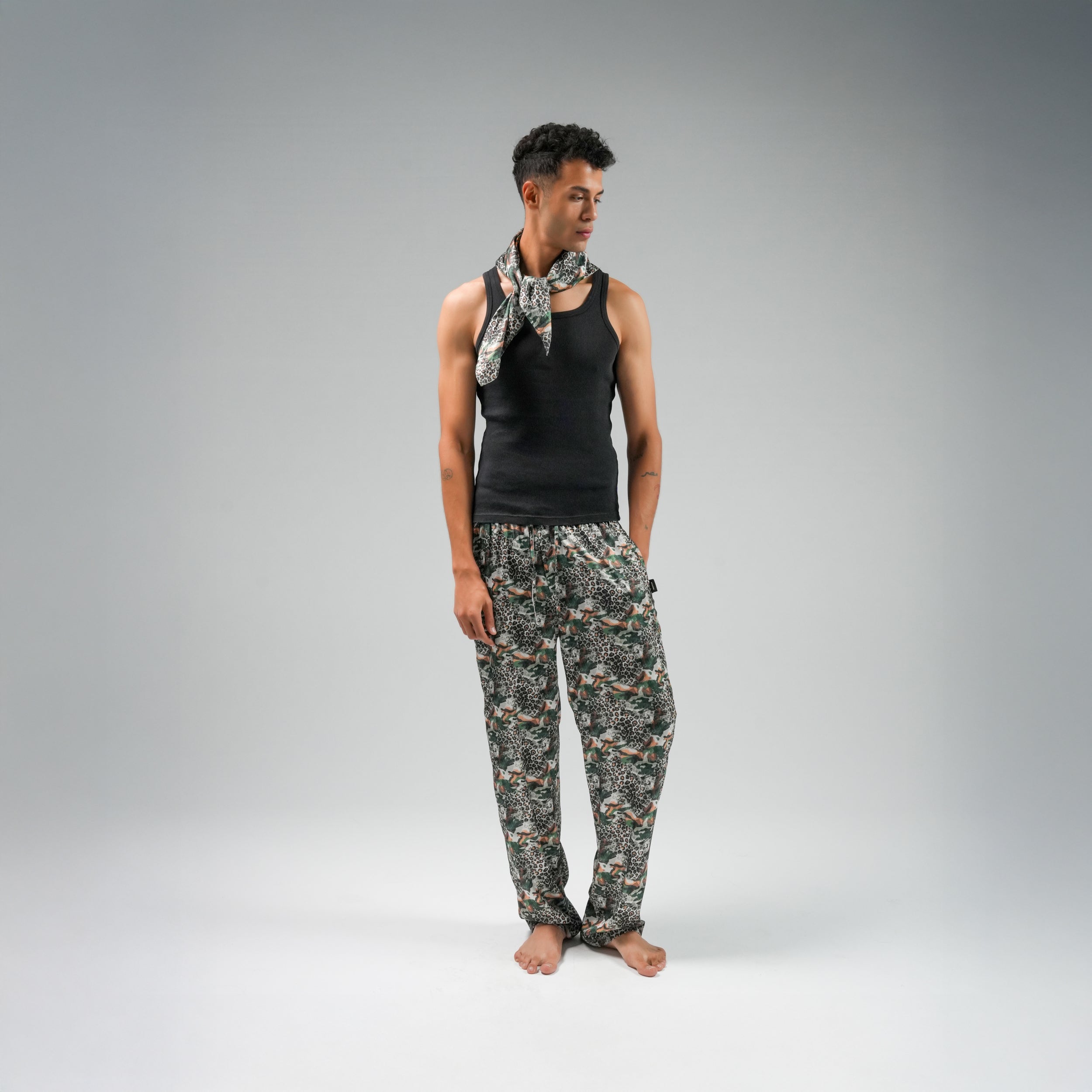 Green Leopard Trousers
