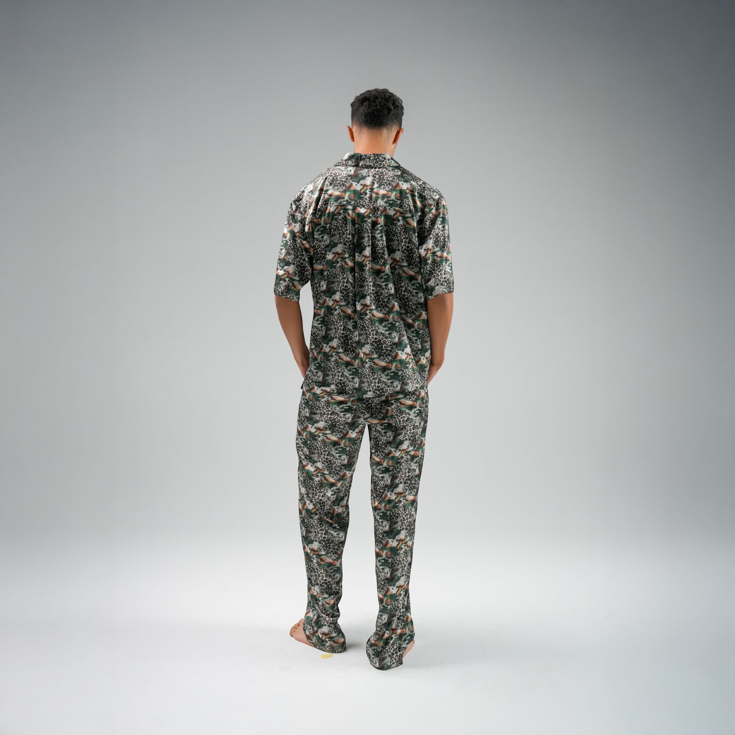 Green Leopard Camp Shirt