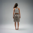 Beige Leopard Shorts