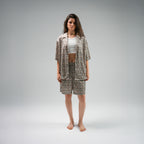 Beige Leopard Shorts