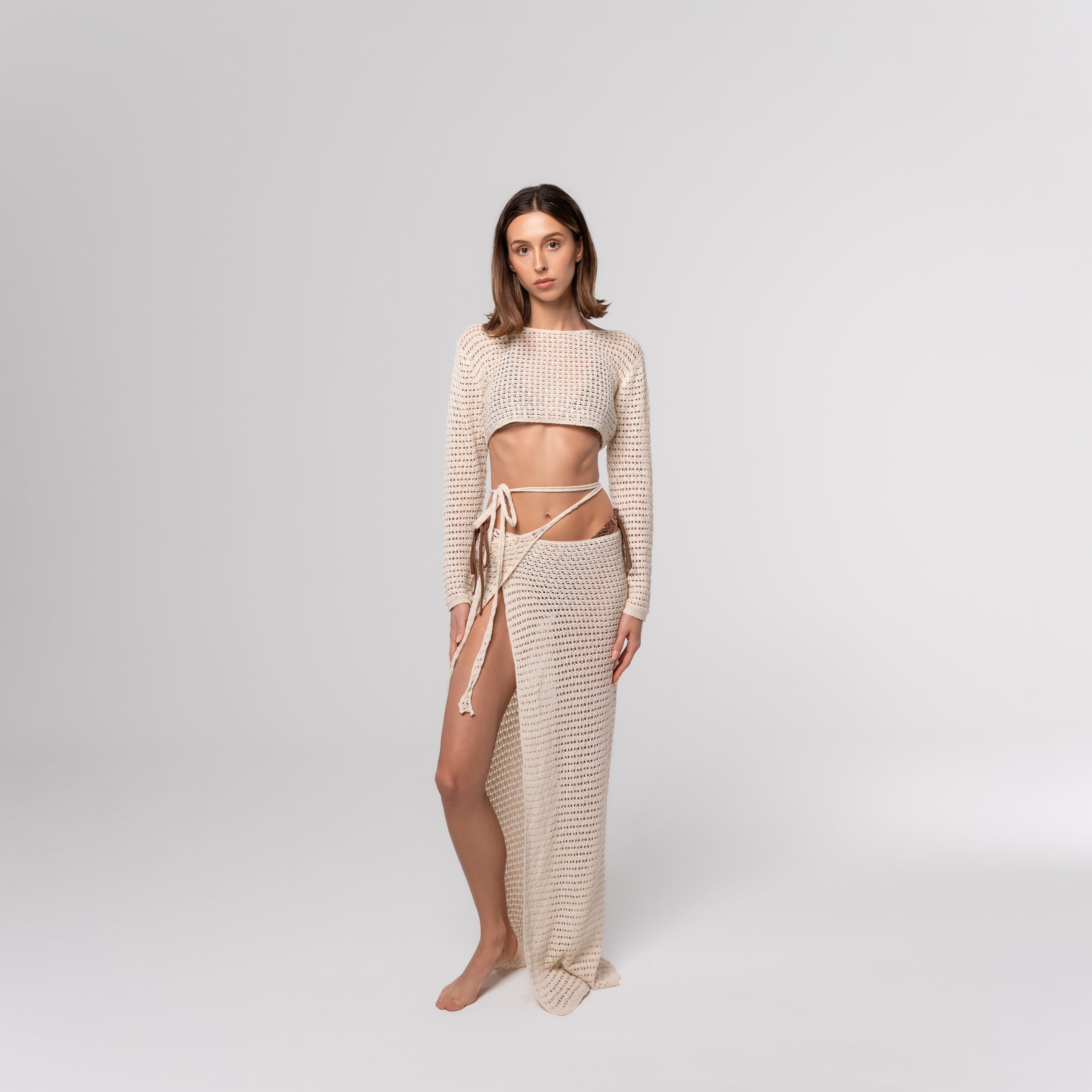 Sahara Beach Crochet Cover up Set