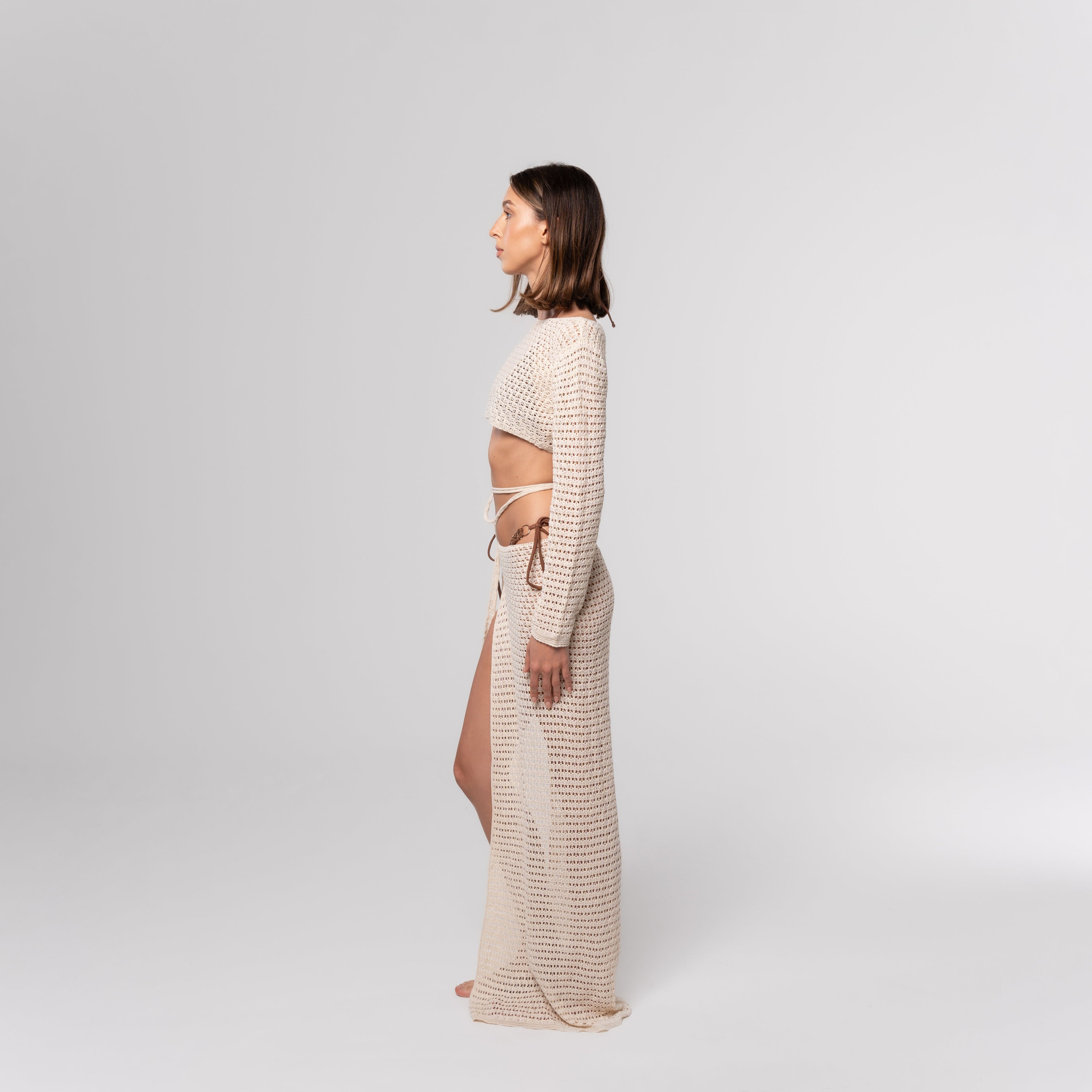 Sahara Beach Crochet Cover up Set