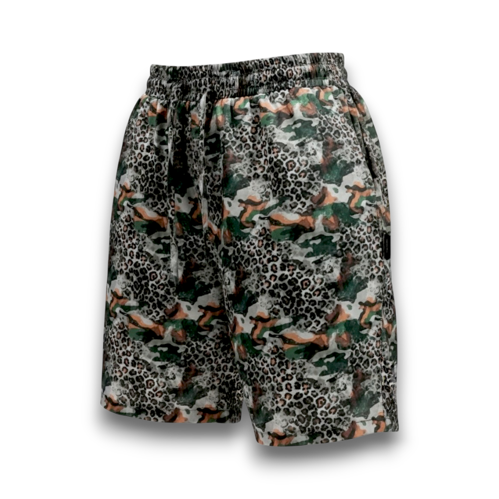 Green Leopard Shorts