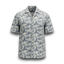 NESHOW Blue Garden Camp Shirt: Relaxed-fit, short-sleeve top with a blue toile print. Features an open collar and breathable fabric.