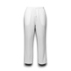 NESHOW white Bambula cotton trousers with drawstring waist and wide leg, perfect for warm weather.