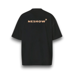 NESHOW white oversized t-shirt made from 320 gsm sustainable cotton with a small logo on the back.